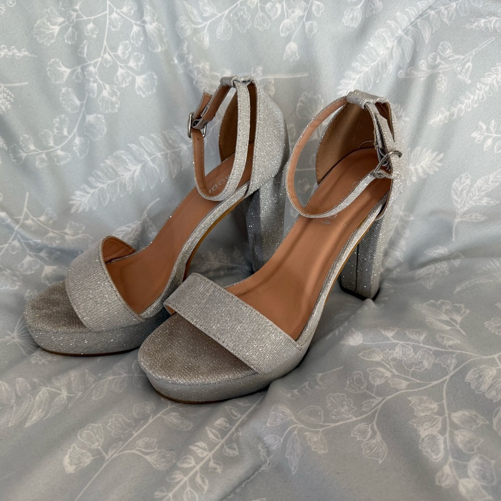 Top Moda Silver Women's Heels